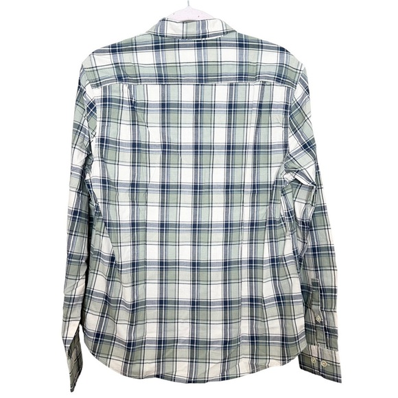 NWT Lucky Brand Men's Medium Button Down Green Casual Plaid Shirt - Picture 3 of 5